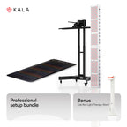 Kala professional setup bundle with mat, stand, and red light therapy wand on a Kala