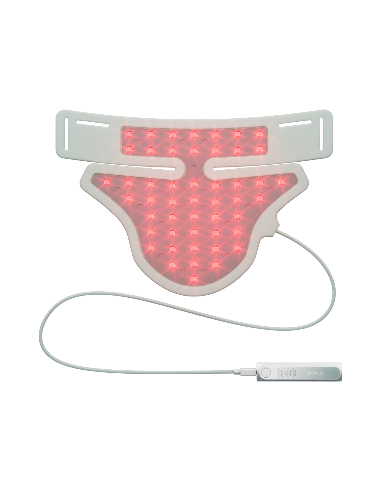 The Kala Red Light Neck Rejuvenator delivers advanced red and near-infrared light therapy directly to the neck and upper chest.