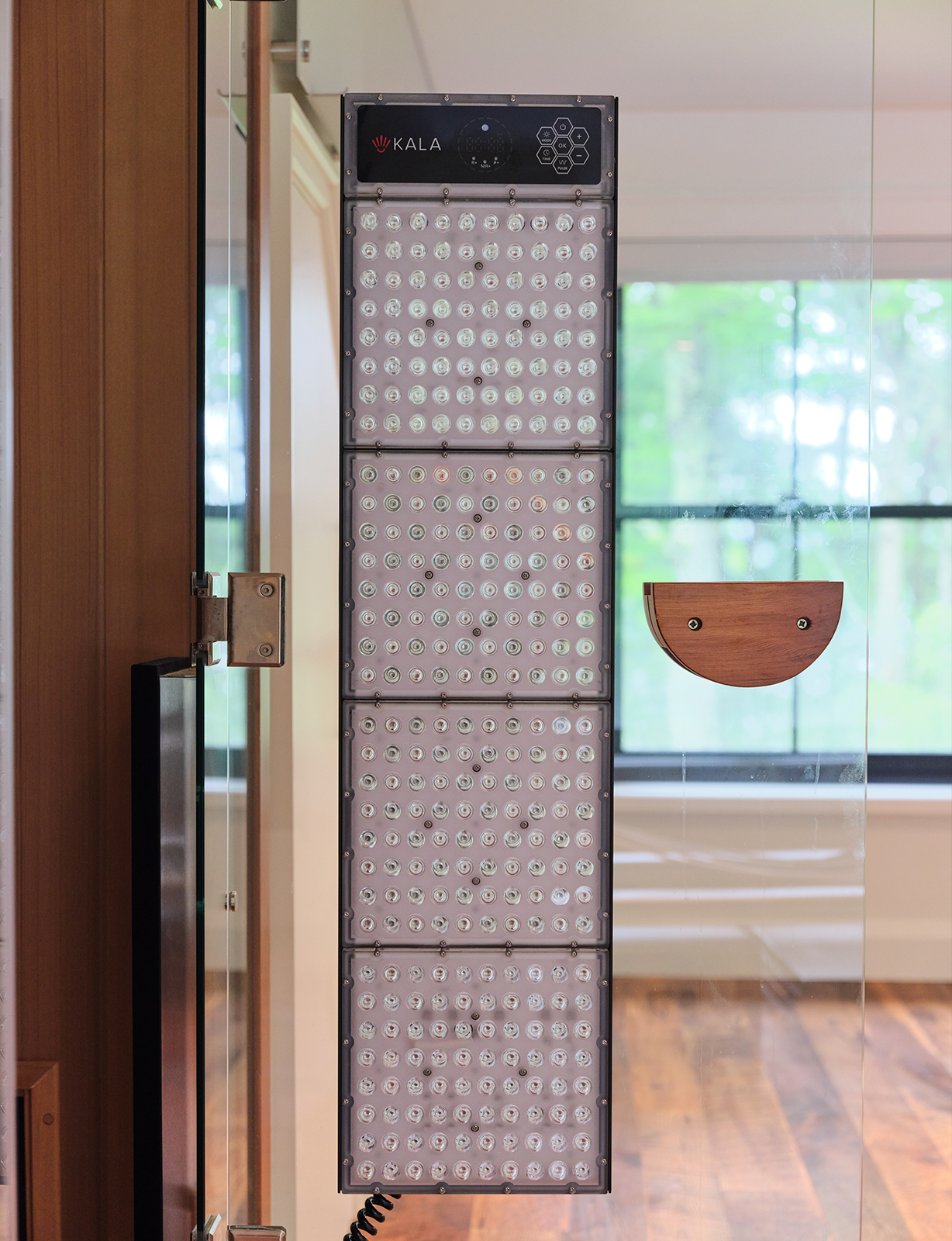 The Kala Sauna Panel delivers full-body red and near-infrared therapy with clinical-grade power.