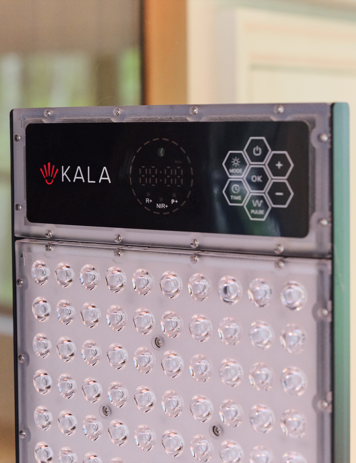 The Kala Sauna Panel delivers full-body red and near-infrared therapy with clinical-grade power.