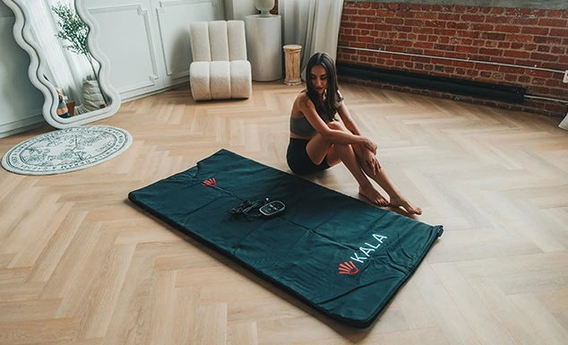 The Kala Infrared Sauna Blanket is designed to deliver deep, penetrating heat that helps your body relax, recover, and recharge.